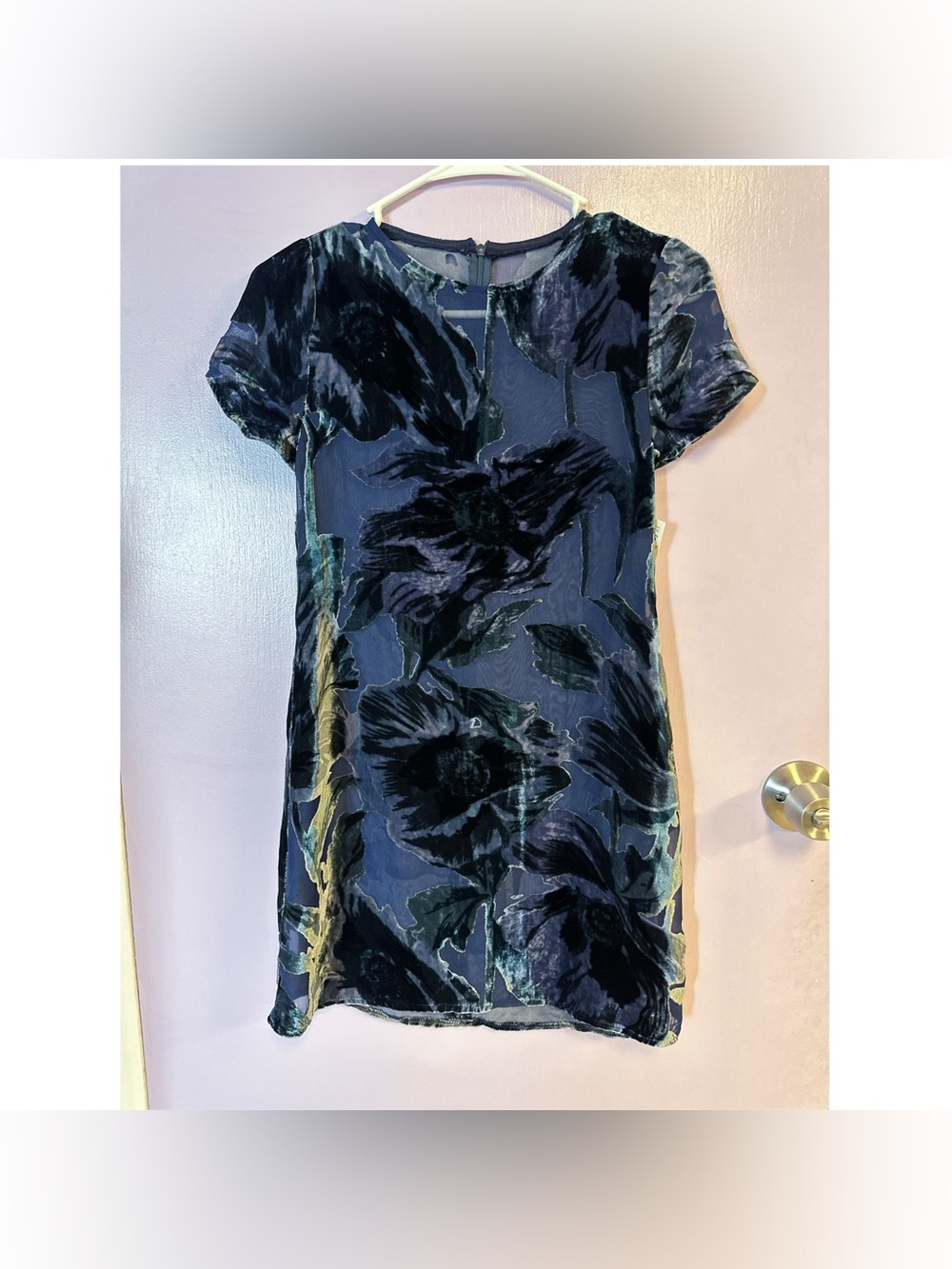 New Talbots Kids’s Velvet Sheer Mesh Dress Size 14(girl)